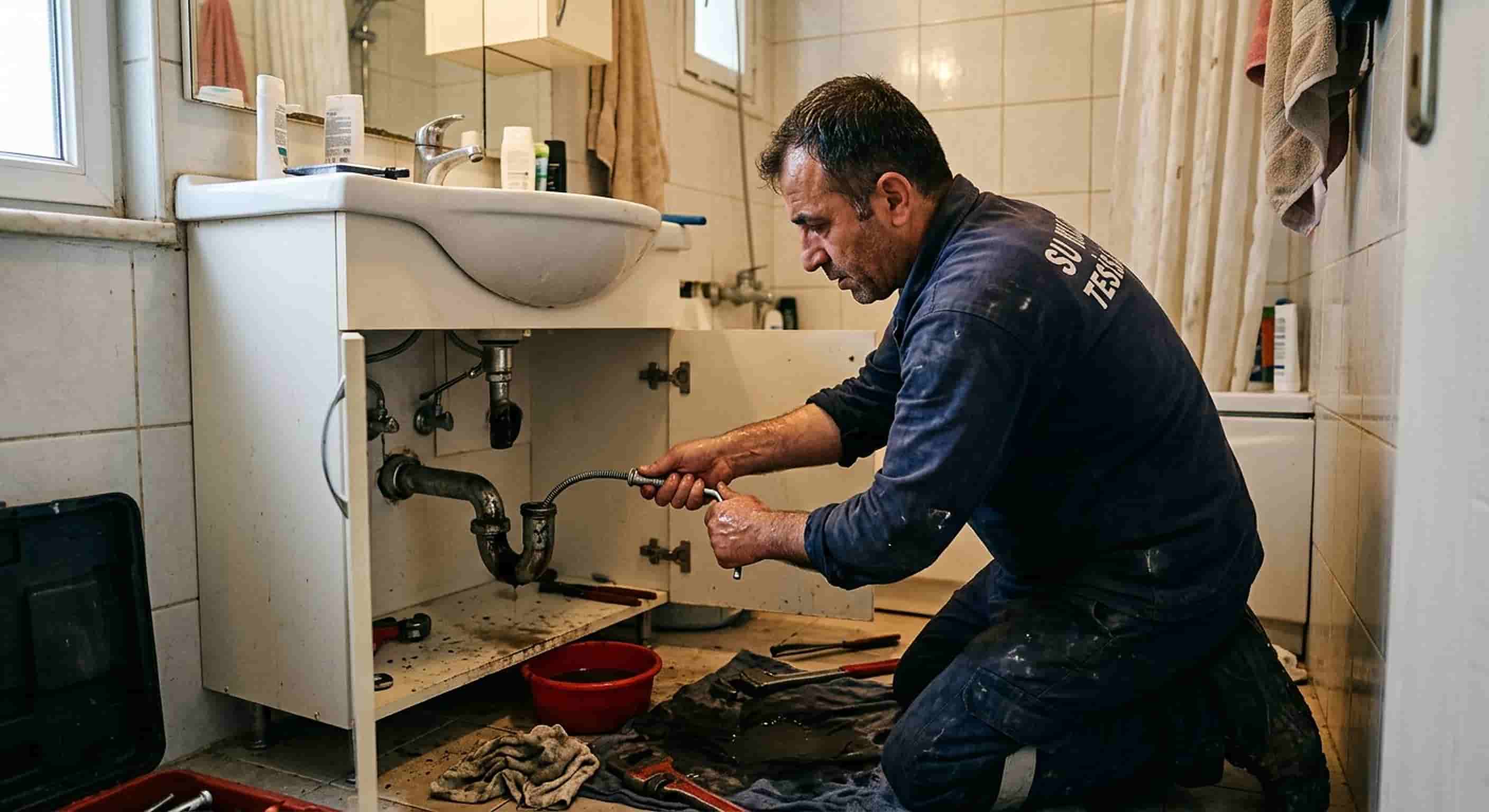 Lavabo altındaki gider bağlantısının kontrolü